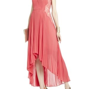 BCBGMAXARIA  Maryella Pleated Dress With Lace